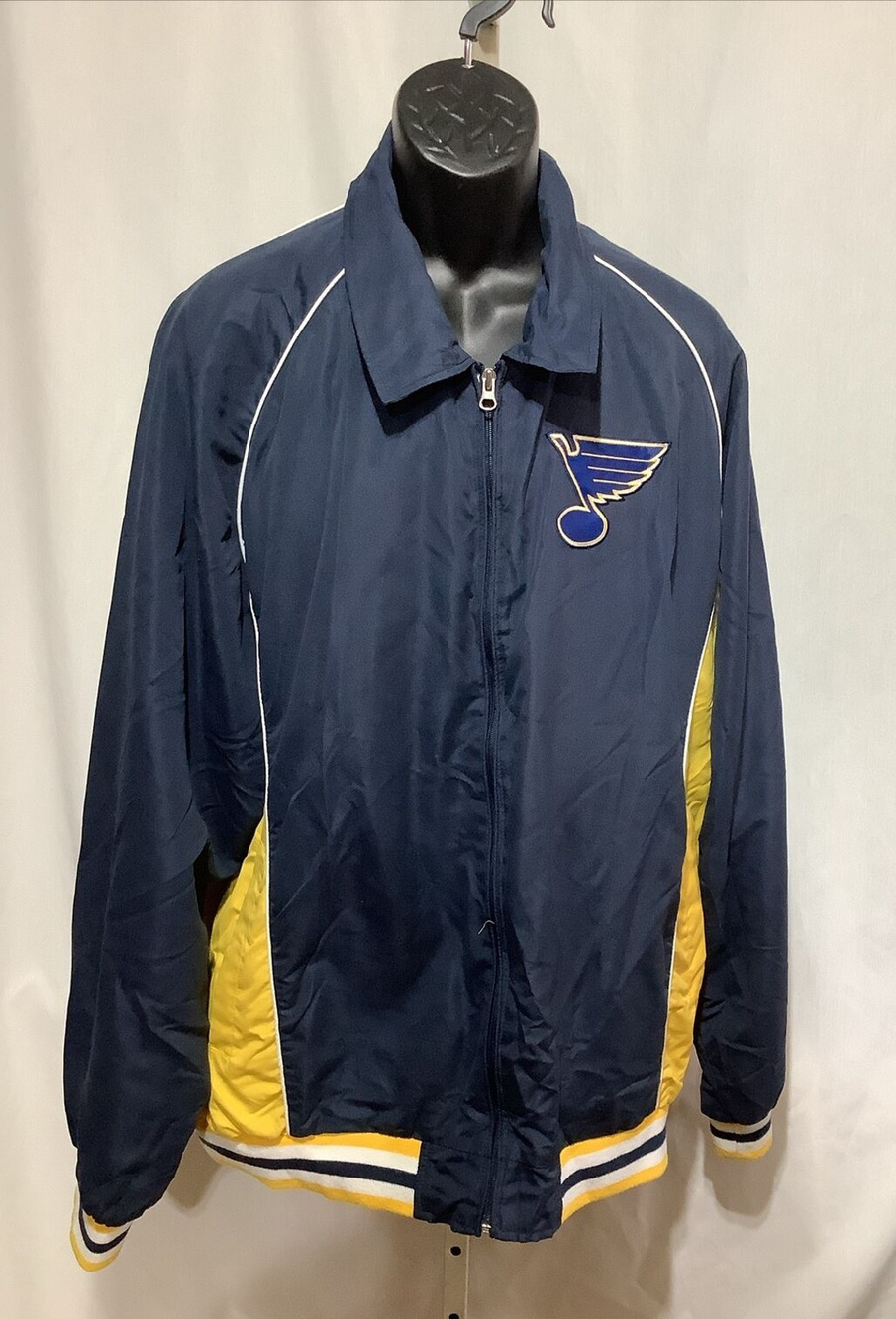 Vintage St Louis Blues Jacket G-III Sports Carl Banks NHL Windbreaker Mens XXL